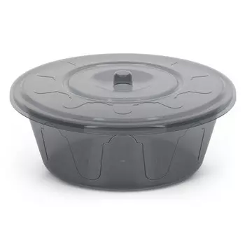 таз Хозяюшка 10л круглый с крышкой пластик микс цвета