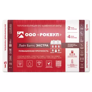 теплоизоляция РОКВУЛ Лайт Баттс Экстра 1000х600х100мм
