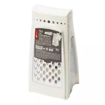 терка APOLLO Mila 2-х гранная 11х9х21см с контейнером нерж.сталь, пластик