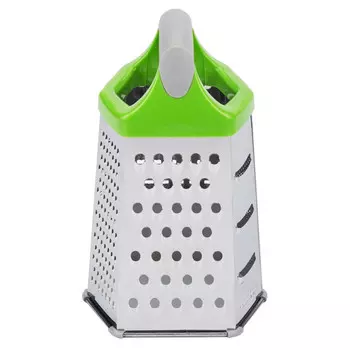 терка ATTRIBUTE VIVA Grey Green 6-ти гранная универсальная без поддона нерж.сталь, пластик