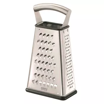 терка GEFU 4-х гранная универсальная с поддоном нерж.сталь лазерная заточка