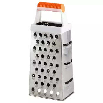 терка MALLONY Candore 22см 4-х гранная универсальная без поддона нерж.сталь, пластик