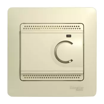 термостат SCHNEIDER ELECTRIC Glossa бежевый (для теплого пола)