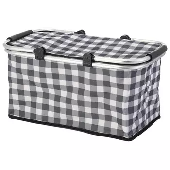 термосумка 30л 48х27х24см серая в клетку