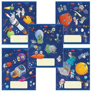 тетрадь 18л HATBER Космическое приключение А5 клетка в асс-те