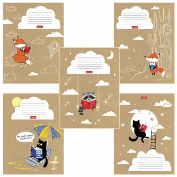 тетрадь 18л клетка А5 HATBER Забавные читатели в асс-те