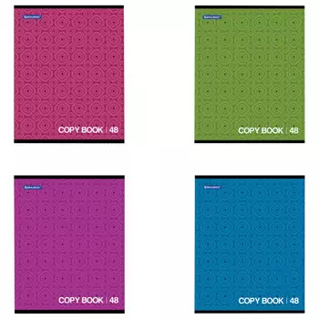 тетрадь 48л BRAUBERG Эко монохром А5 клетка в асс-те