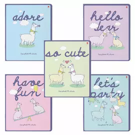 тетрадь 48л клетка А5 АЛЬТ Лама 5 дизайнов