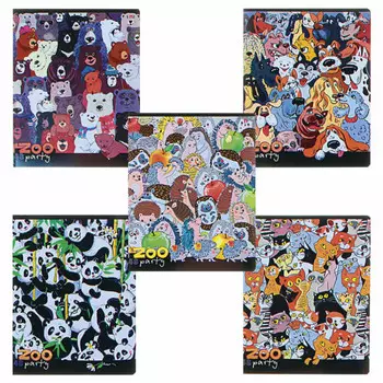 тетрадь 48л клетка А5 АЛЬТ Zoo Party 5 дизайнов