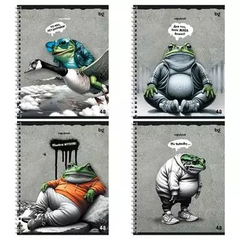 тетрадь BG Ква-Квамания 48л А5 60 г/кв.м линия на гребне