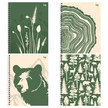 тетрадь BG Лес 96л А5 60 г/кв.м клетка на гребне
