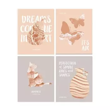 тетрадь BG Nude Art 96л А5 65 г/кв.м клетка матовая ламинация микро sandy-touch лак