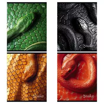 тетрадь BG Snake 48л А5 60 г/кв.м клетка выблак