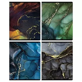 тетрадь GREENWICH LINE Marble Color 48л А5 70г/кв.м клетка матовая ламинация тиснение фольгой