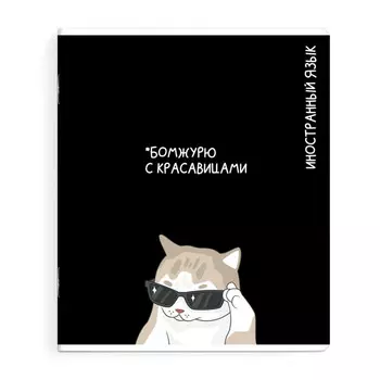 тетрадь Иностранный язык 48 л А5+ 60 г/кв.м клетка мягкий переплёт скоба