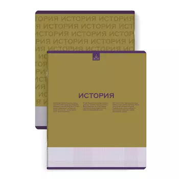 тетрадь Нескучная классика История 48 л А5+ 60 г/кв.м клетка мягкий переплёт скоба