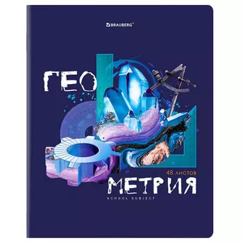 тетрадь предметная BRAUBERG Original Twin Геометрия А5 48л лак клетка