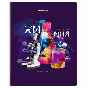 тетрадь предметная BRAUBERG Original Twin Химия А5 48л лак клетка