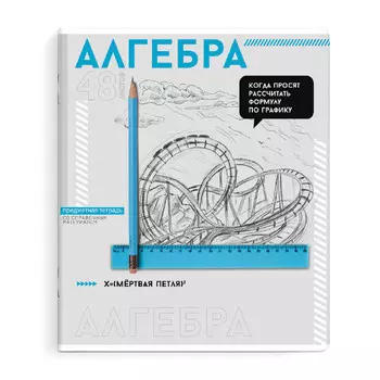 тетрадь Яркие детали Алгебра 48 л А5+ 60 г/кв.м клетка мягкий переплёт скоба