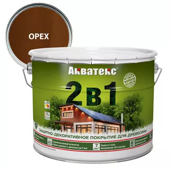 текстурное покрытие АКВАТЕКС 9л орех, арт.18136