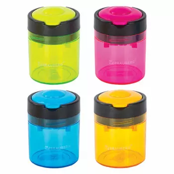 точилка 2 отверстия контейнер BRAUBERG в асс-те