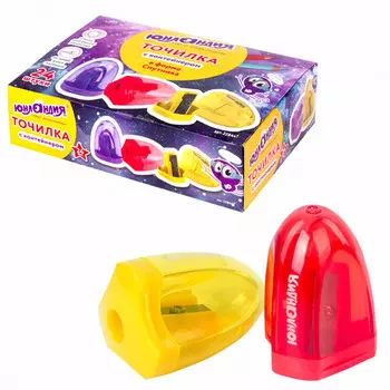 точилка ЮНЛАНДИЯ Спутник пластик в ассортименте