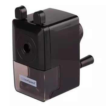 точилка OFFICESPACE 80х50х45мм механическая пластик черная