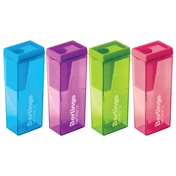 точилка пластиковая Berlingo NeonBox пластик в асс-те