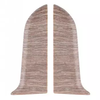 торцевые (пара) для плинтуса ИДЕАЛ Классик 55 Дуб капучино ПВХ