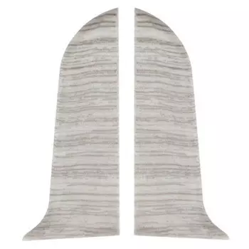 торцевые (пара) для плинтуса ИДЕАЛ Классик 55 Ясень серый ПВХ