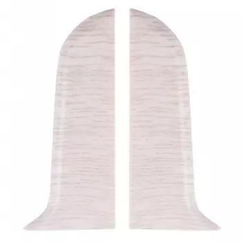 торцевые (пара) для плинтуса ИДЕАЛ Классик 55 Дуб айсберг ПВХ