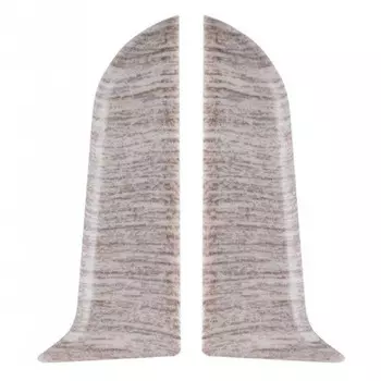 торцевые (пара) для плинтуса ИДЕАЛ Классик 55 Орех серый ПВХ