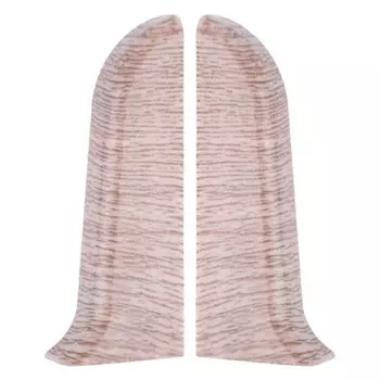 торцевые (пара) для плинтуса ИДЕАЛ Классик 55 Ясень ПВХ