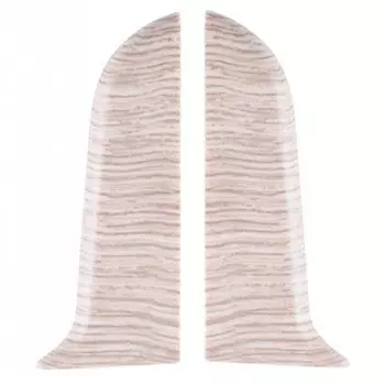 торцевые (пара) для плинтуса ИДЕАЛ Классик 55 Дуб палена ПВХ