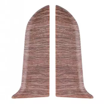 торцевые (пара) для плинтуса ИДЕАЛ Классик 55 Орех ПВХ