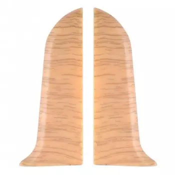 торцевые (пара) для плинтуса ИДЕАЛ Классик 55 Дуб светлый ПВХ