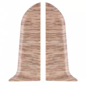 торцевые (пара) для плинтуса ИДЕАЛ Классик 55 Дуб рустик ПВХ