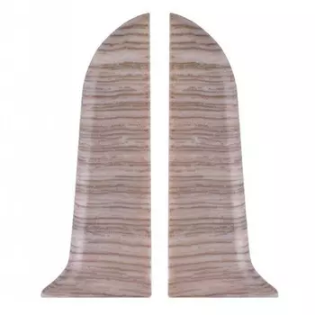 торцевые (пара) для плинтуса ИДЕАЛ Классик 55 Дуб пепельный ПВХ