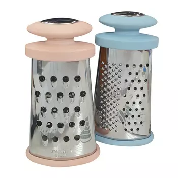 тёрка ATMOSPHERE Azure 8х4,1х15,7см 2-х гранная нерж.сталь, пластик