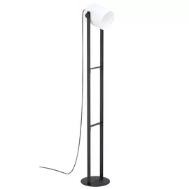 торшер EGLO Hornwood 1 с ножным включателем 28Вт E27 металл/текстиль черный/белый