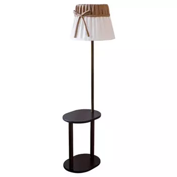 торшер ЭРКАДО Черри E27 60Вт со столиком овал лён венге