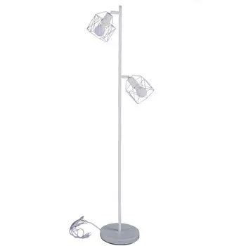 торшер РОССВЕТ Готика 2х60Вт E27 металл белый