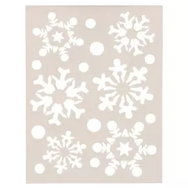 трафарет Снежинки 21х30см белый