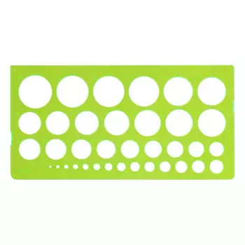 трафарет СТАММ окружности 1-36мм зеленый