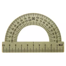 транспортир 10см 180гр ПЧЕЛКА металл