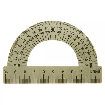 транспортир 10см 180гр ПЧЕЛКА металл