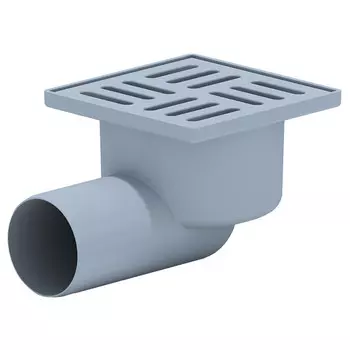 трап АНИПЛАСТ горизонтальный 100х100мм слив 50мм пластик гидрозатвор