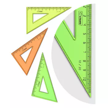 треугольник 10см СТАММ Neon пластик в асс-те