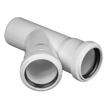 тройник для внутренней канализации малошумный белый 50х50мм 45гр