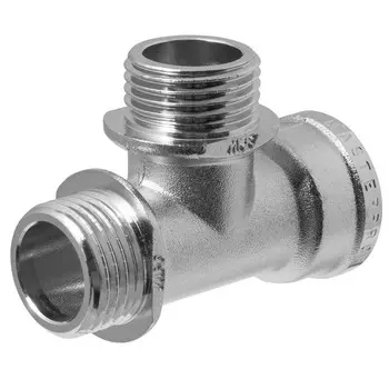 тройник MPF 1/2" ВР/НР/НР с ограничителем латунь резьба